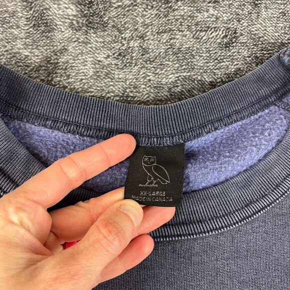 October's Very Own OVO Sweatshirt Crewneck Drake Owl Logo Garment Dyed XXL - Picture 3 of 9